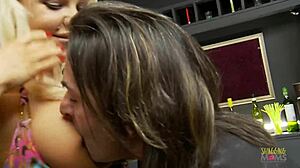 this sexy blonde chick is moaning while sucking fat cock sideways on the sofa, ending with a warm cumshot 😘