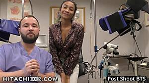 Doctor-Tampa Gives Freshman Miss Mars Hitachi Wand Orgasms During College Physical