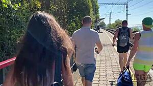 step sister gets ass fucked and ends up with cum on face and glasses after oral