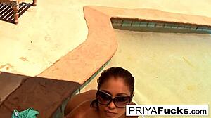 MILF MASTURBATES in POOL with BIG TITS