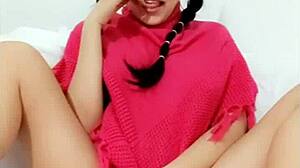 Hot teen 18+ deepthroats cock and gets fucked with toys.