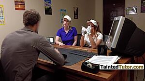 Principal Fucks Thief And Stepmom!