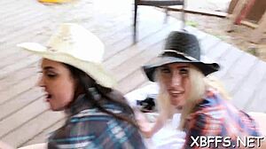 bff beauties casually take turns sucking a massive cock. they can't resist that monster size!