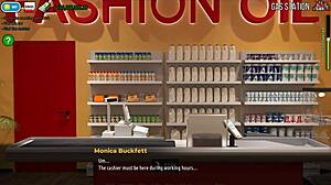 Why is sexy bitch Christine stripping naked at the fuel station?