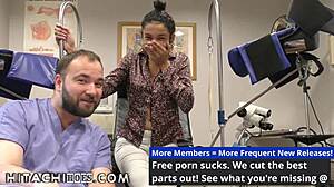 Doctor-Tampa Gives Freshman Miss Mars Hitachi Wand Orgasms During College Physical