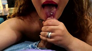 Seducing my boyfriend's best friend, he cums on my mouth and boobs