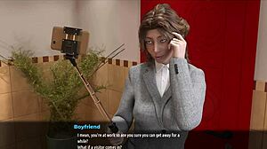 Why is sexy bitch Christine stripping naked at the fuel station?