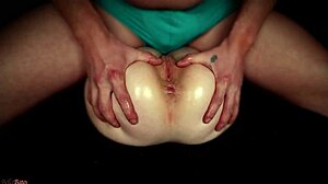 Wow, watch this petite pussy get filled with cum!