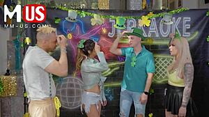 Jerkaoke Orgy Special With Intense Fucking And Blowjobs