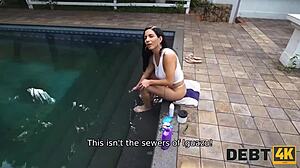 Milf Pays Debt With Outdoor Water Sex And Big Tits Exposed