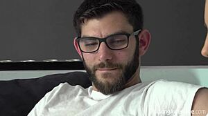 caught august ames giving blowjob?