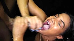 You're unstoppable with 13 cumshots, she says at the gloryhole blowjob session.