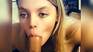 Hey, check this cute blonde sucking dick on a Tinder date! So hot! 🔥