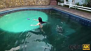 Milf Pays Debt With Outdoor Water Sex And Big Tits Exposed