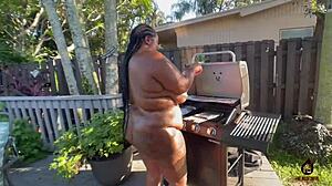 Bbw Model Miss Exquisite in Outdoor Scene