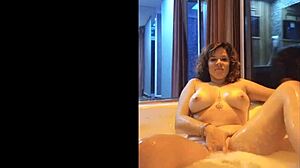 Horny Milf Masturbates In Jacuzzi