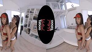 i explore virtual taboo with just the girls around