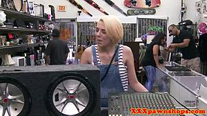 Mouthfucked teen 18+ pawnee GETS DOGGYSTYLED in hidden voyeur clip