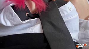 Does Dominant Makima Love Dirty Talk And Pussy Licking With Submissive?