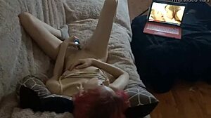 Caught My Step Brother Spying on Lesbian Porn Session!