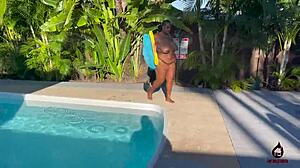 Bbw Model Miss Exquisite in Outdoor Scene