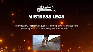 Wow, sandy feet fetish on the beach!