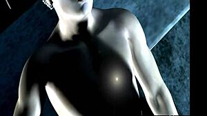 3D Vampire Vixen Riding Horny Stud's Cock