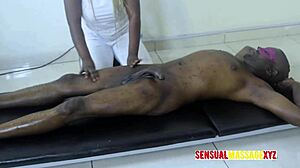 Hey, wanna see a hot ebony babe ride cock after a steamy massage?