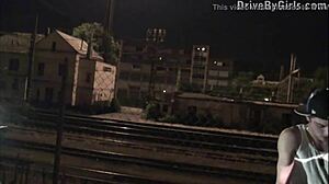 Alexis Crystal Facialized in Public Car Window Gangbang