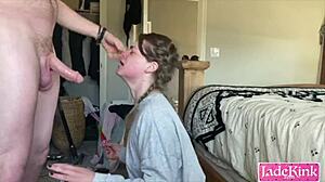 my submissive girlfriend learns to be good with rough training