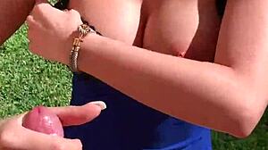 Wow! German Quickie with Cum Swallowing Behind House Corner at BBQ with Friends!