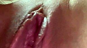 Liza virgin wants to sit on your face and pee with close-up homemade masturbation