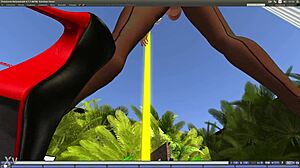 beautiful blond girl dancing on pole seductively!