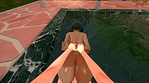 The Fall Maiden Amber In Pool From Your Pov - Rwby Hentai