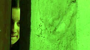 Lesbian madame cant take hands of her submissive slave with strapon