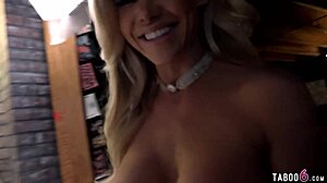 Pornstar Blonde Jessa Rhodes Loves Hard Fuck on Top with Big Ass in Stockings