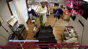 Behind the scenes at girlsgonegyno where sexy asian models watch film in hospital setting