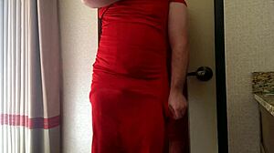 gay crossdresser rips clothes in hotel striptease