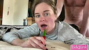 my submissive girlfriend learns to be good with rough training