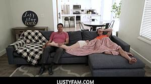 Lustyfam - Teen 18+ Sits Near Stepdad