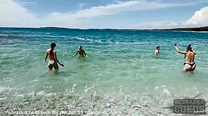 spending vacation on topless beach? lesbian banging rebeka ruby in private