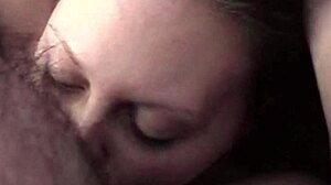 Jullian, the cougar milf, gives a detailed blowjob and handjob to the nerd in this homemade video, leading to cumshot.