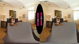 Vrconk's sexy young black teen riding hard in cowgirl