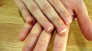 Wet hand fetish with contrasting sensations and intriguing touches