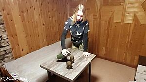 blonde amateur enjoys solo time with vibrator