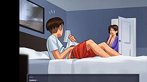 Saw her masturbate and helped her cum in summertimesaga 2