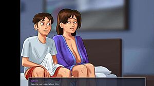 Saw her masturbate and helped her cum in summertimesaga 2