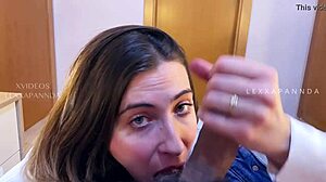 Stepmother steals panties, gets caught and blackmailed into blowjob