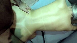 En usko et tää ilkeä blondi sai kyrvän pinkkiin pilluun ja siemenet naamaan työhaastattelussa