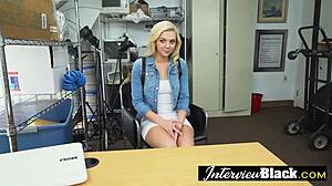 Petite Blonde Teen 18+ Craves Huge Black Cocks in Mouth! Wow!